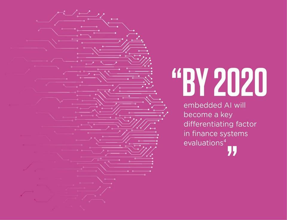 By 2020, embedded AI will become a key differentiating factor in finance systems evaluations