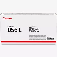 Canon 056L Toner Cartridge, Black Product Packaging Front View