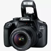 Canon EOS 4000D (czarny) + obiektyw EF-S 18-55mm III + torba + karta pamięci SD Produkt Widok z przodu