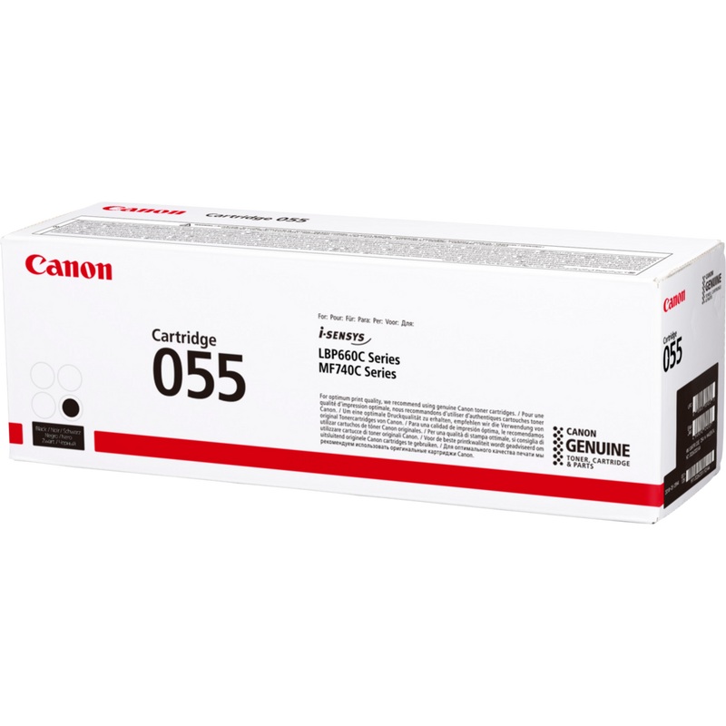 Canon 055 Toner Cartridge, Black Product Packaging Right View
