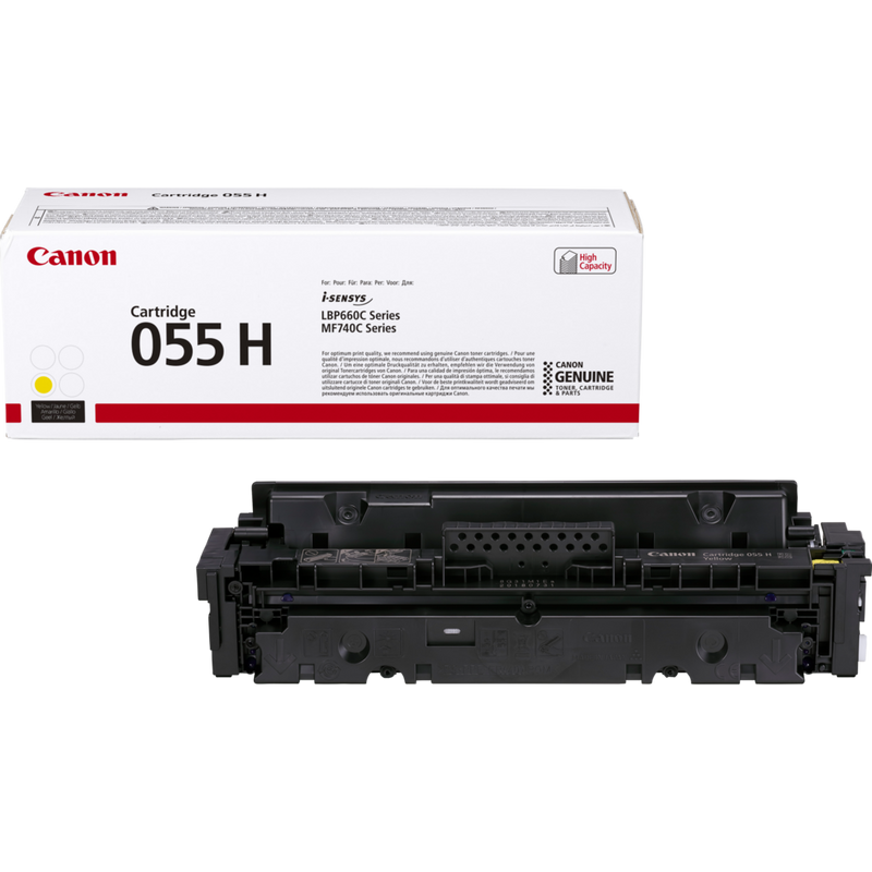 

Canon 055 H High Yield Toner Cartridge, Yellow