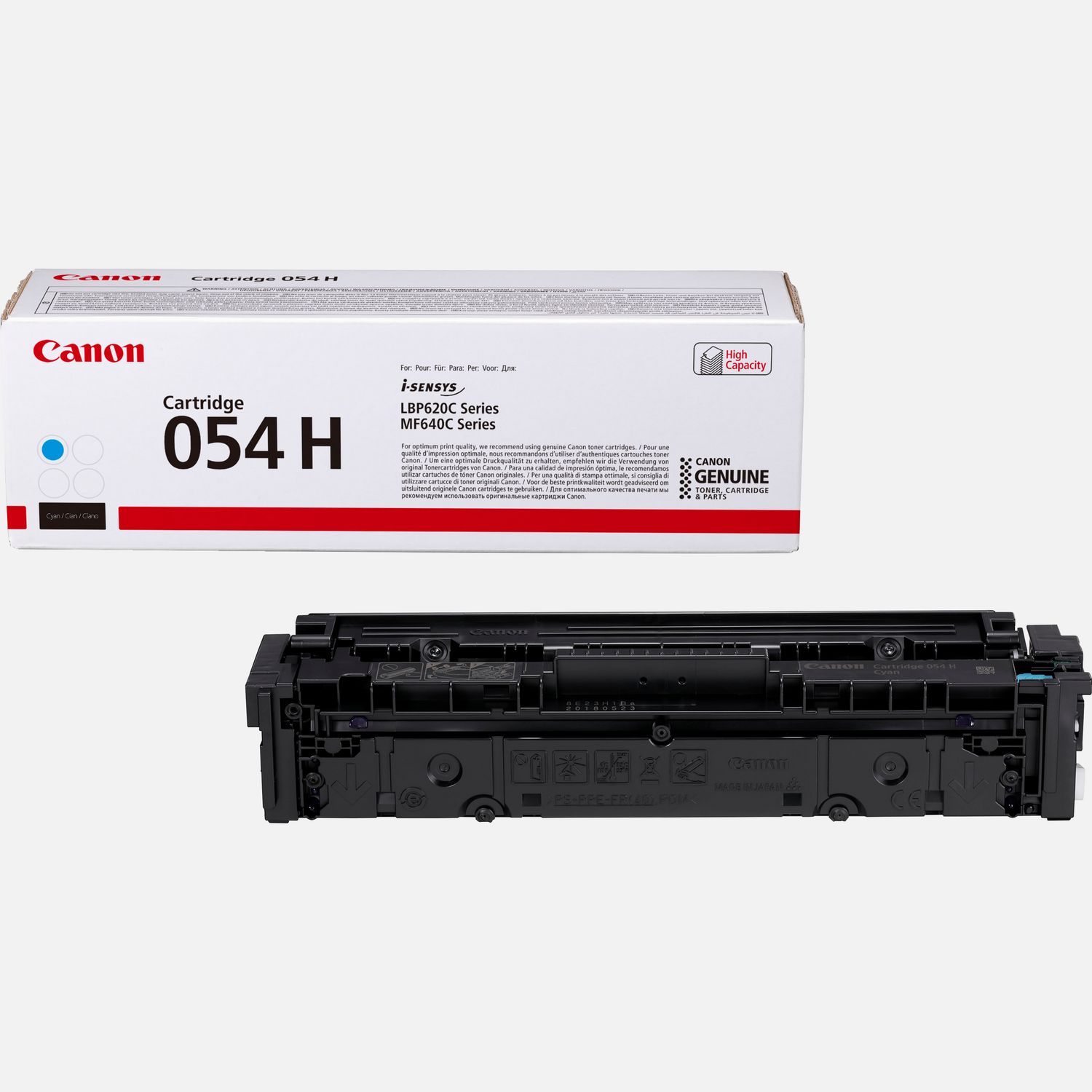 Cartouche de toner haut rendement Canon 054 H, cyan
