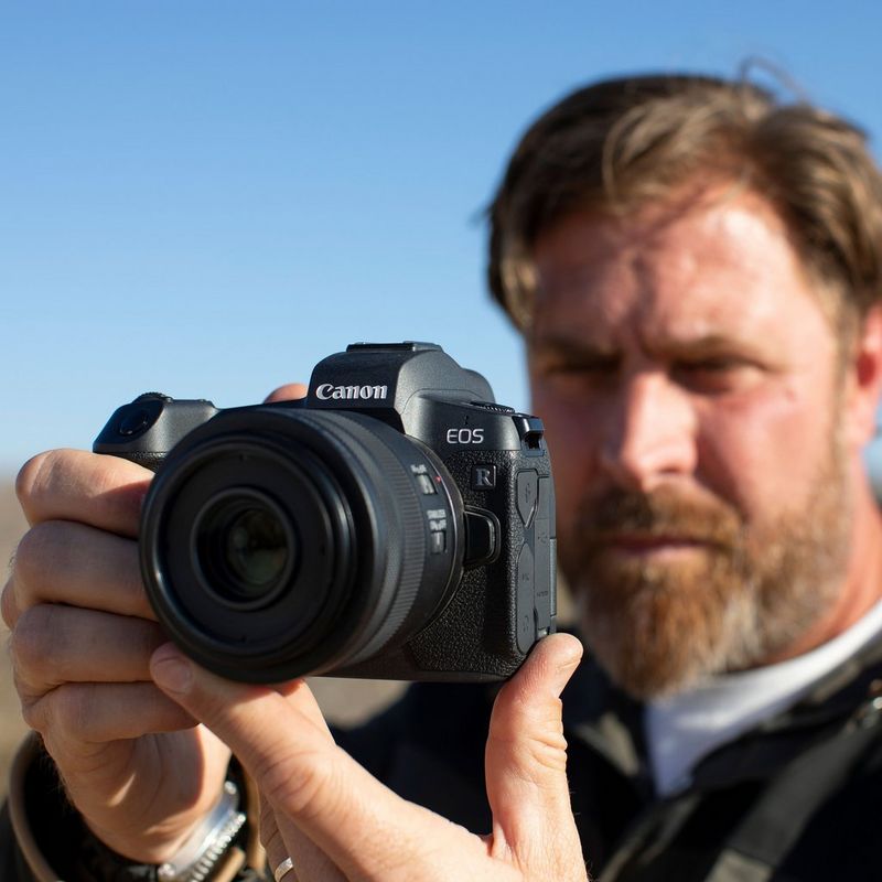 Canon EOS R Mirrorless Camera Body Shooting with the Vari-Angle Screen