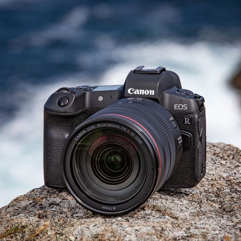 Canon EOS R Mirrorless Camera Body The Camera on a Rock