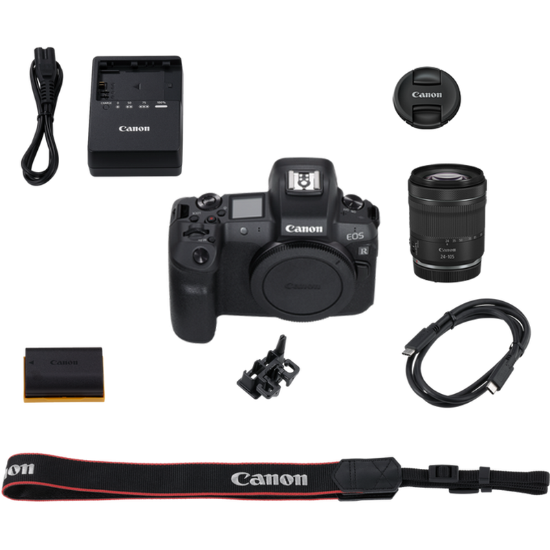 Boîtier Canon EOS R + objectif RF 24-105mm F4-7.1 IS STM Produits Contenu de la boîte