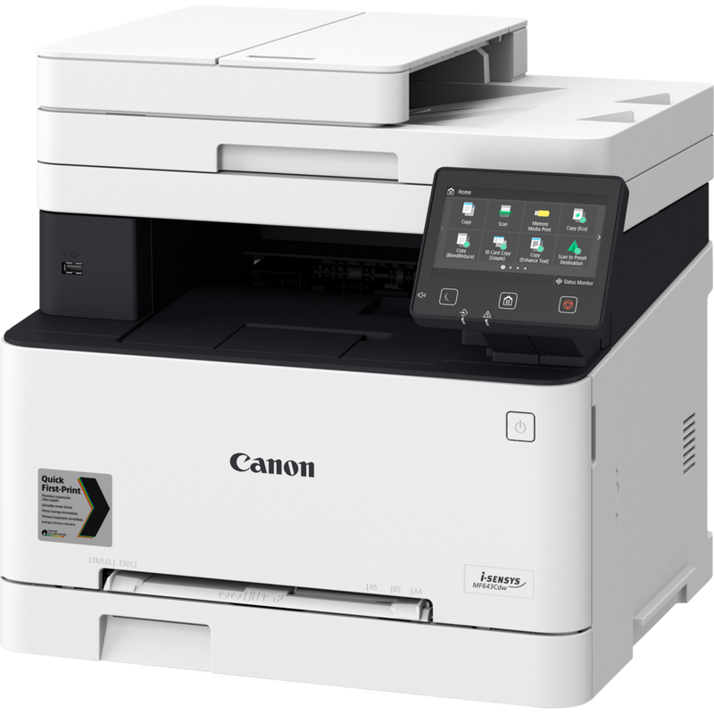 Impresora 3 en 1 láser en color Canon i-SENSYS MF643Cdw Producto Vista derecha