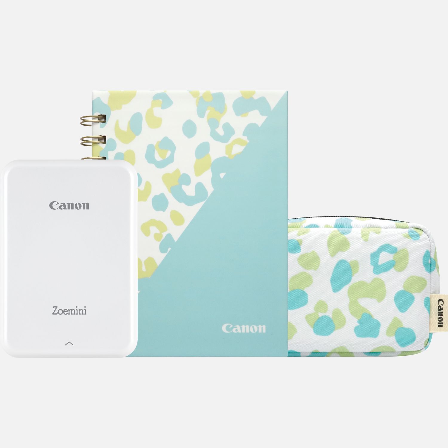 Image of Stampante fotografica portatile a colori Canon Zoemini (bianca), diario e custodia