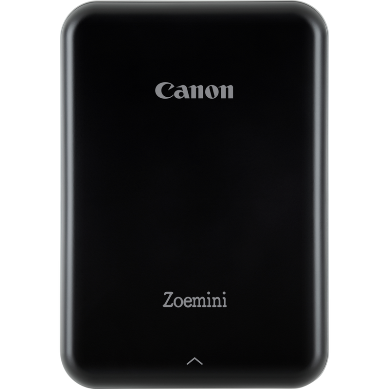 Canon Zoemini bärbar färgfotoskrivare, svart + dagbok + väska Produkt Vy framifrån av skrivare