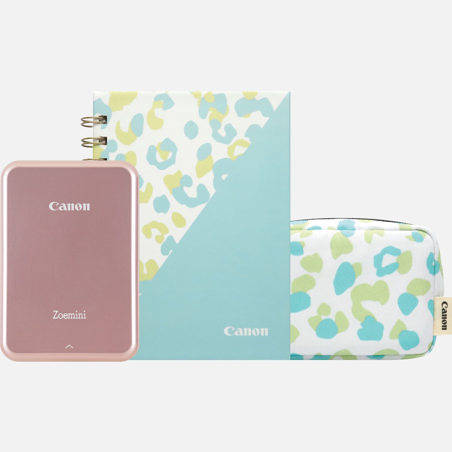 Image of Stampante fotografica portatile a colori Canon Zoemini (oro rosa), diario e custodia