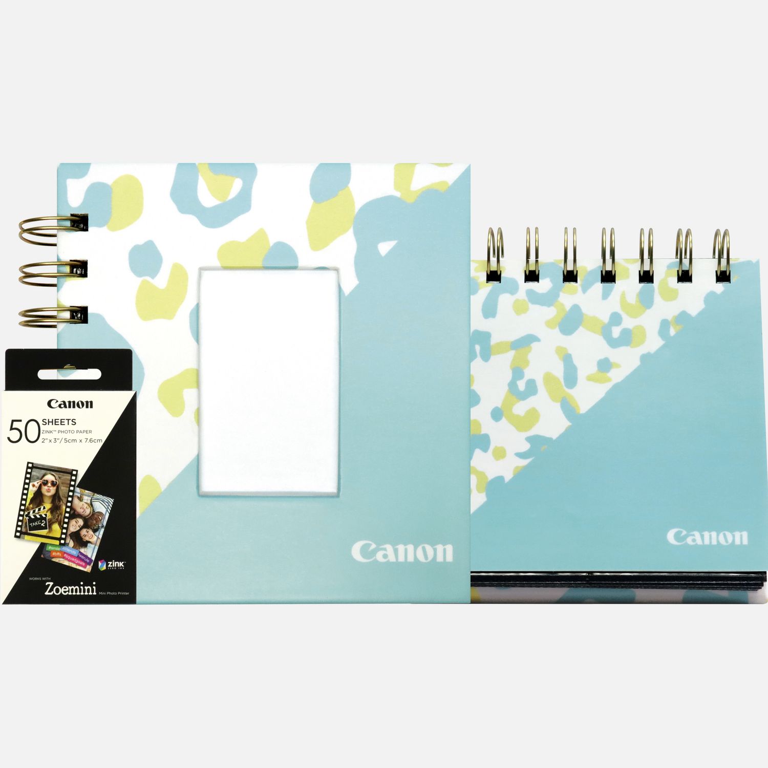 Papier photo Canon ZINK™, 5 x 7,6 cm, 50 feuilles + album photo + support photo