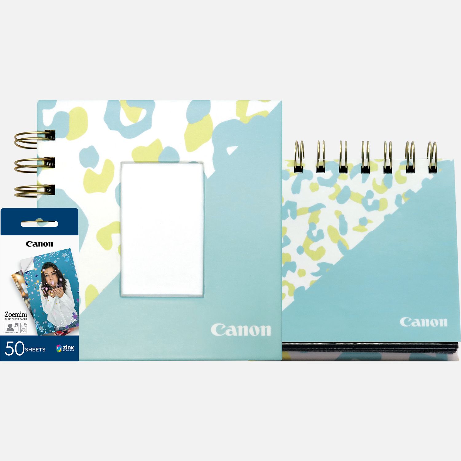 Papier photo Canon ZINK™, 5 x 7,6 cm, 50 feuilles + album photo + support photo
