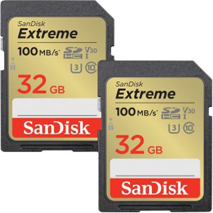 Carte mémoire SanDisk Extreme SDHC UHS-I C10, 32 Go - Double pack —  Boutique Canon France