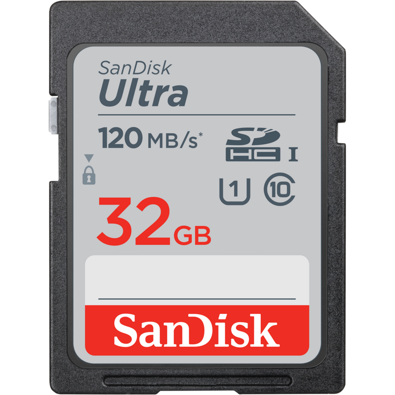 SanDisk Ultra SDHC/SDXC UHS-I C10 Memory Card, 32GB