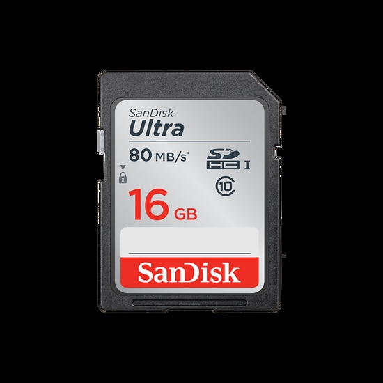 3304V874 - SanDisk Ultra SDHC/SDXC UHS-I C10 Memory Card, 16GB