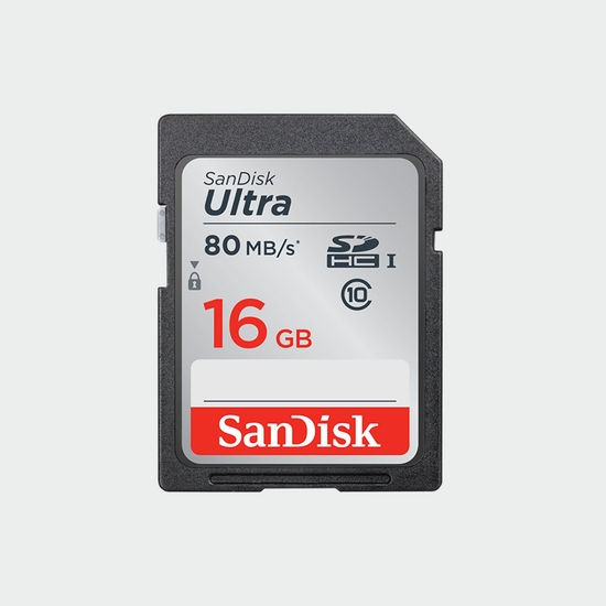3304V874 - SanDisk Ultra SDHC/SDXC UHS-I C10 Memory Card, 16GB