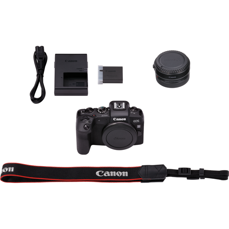 Canon EOS RP Body + Mount Adapter EF-EOS R Product What's in the Box