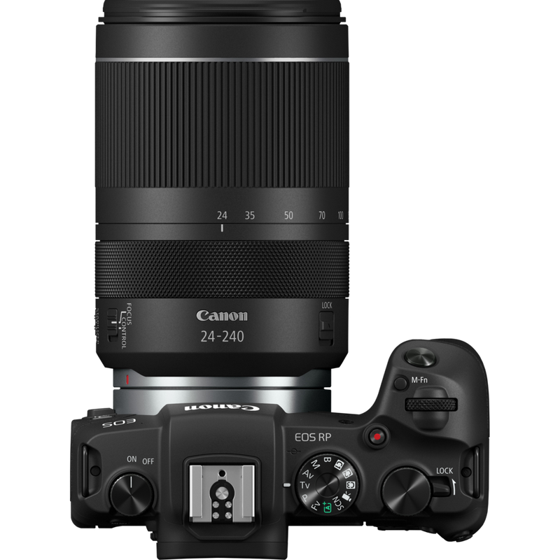 Canon EOS RP + RF 24-240mm F4-6.3 IS USM Lens Product Top View