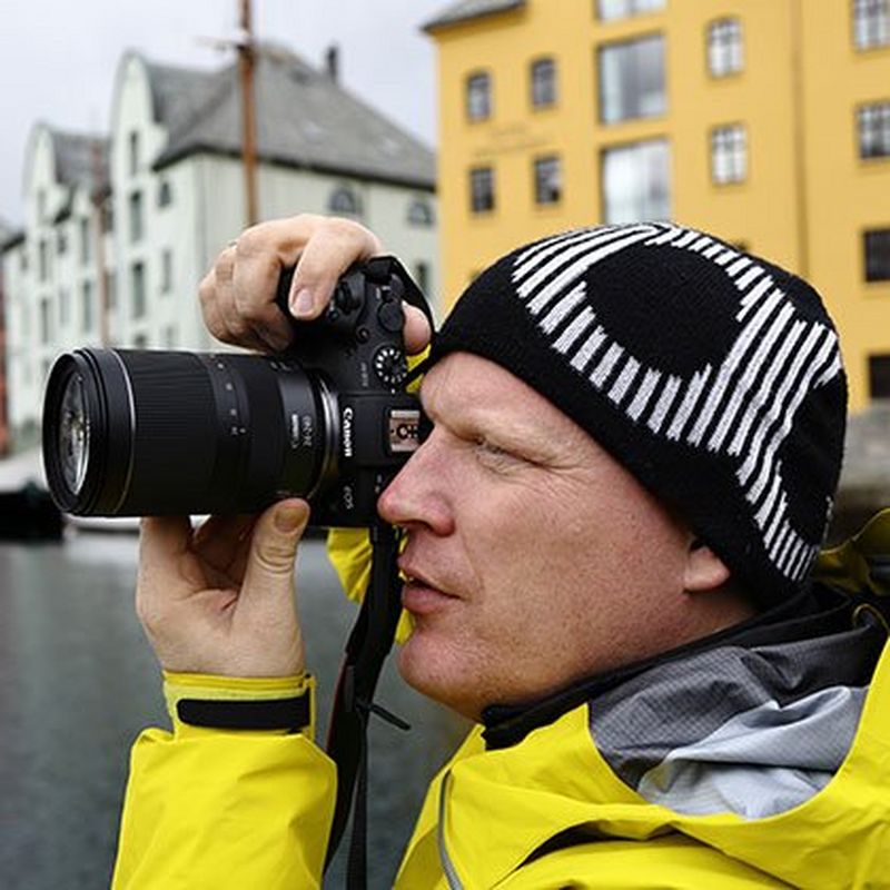Canon EOS RP + RF 24-240mm F4-6.3 IS USM Lens A Man Holding the Camera to His Face