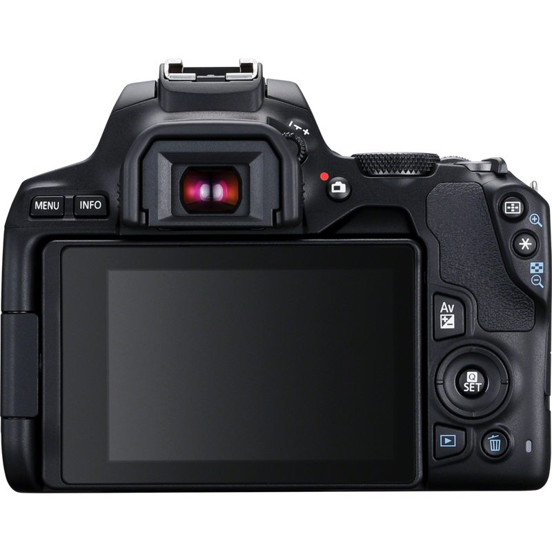 Canon EOS 250D Body, Black + EF-S 18-55mm f/4-5.6 IS STM Lens Product Back View