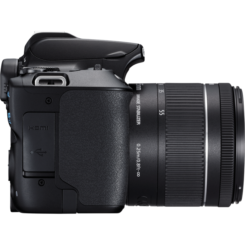 Canon EOS 250D Body, Black + EF-S 18-55mm f/4-5.6 IS STM Lens Product Right View