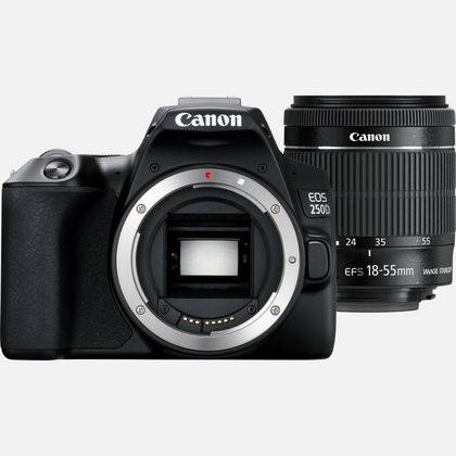 canon eos 250d body black ef s 18 55mm f 4 5 6 is stm lens
