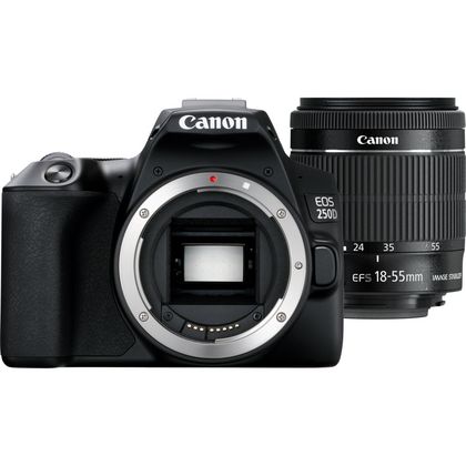 canon eos 250d body black ef s 18 55mm f 4 5 6 is stm lens