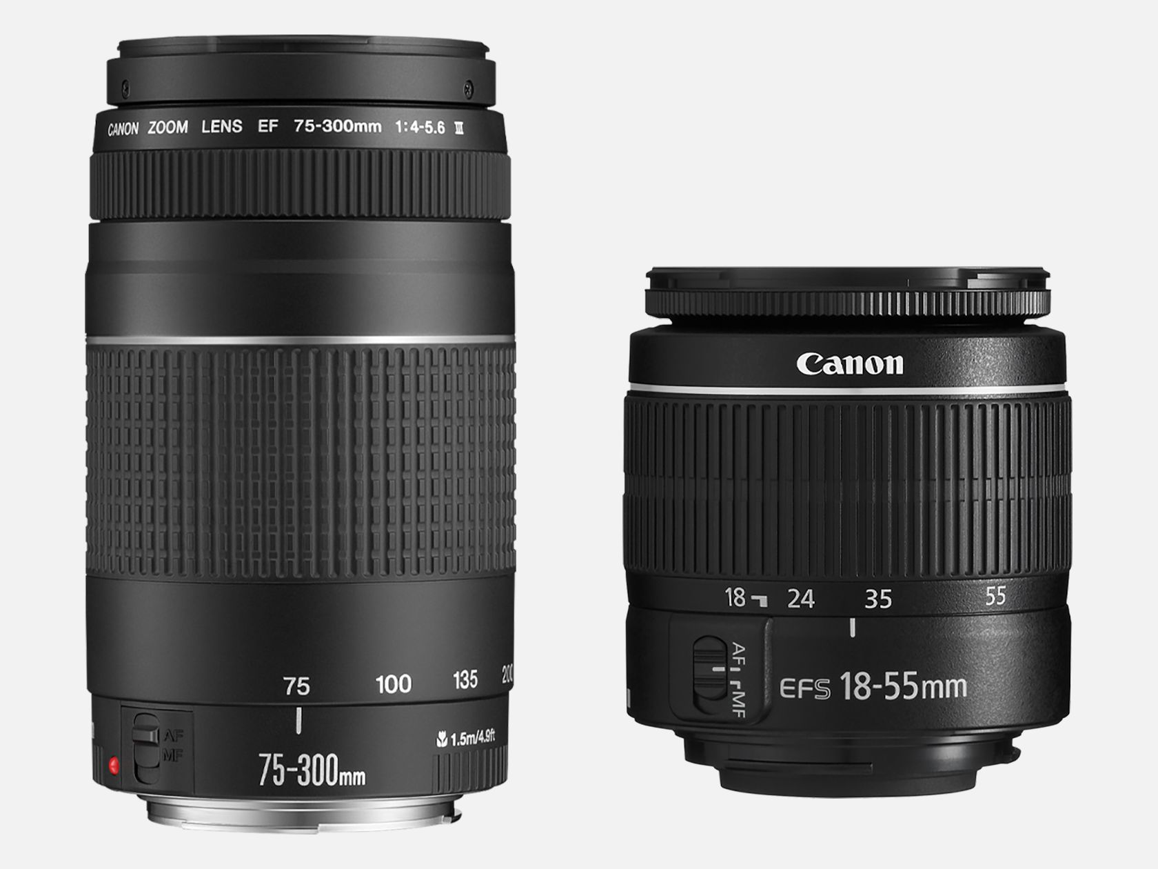 Buy Canon Eos 250d Black Ef S 18 55mm F 3 5 5 6 Iii Ef 75 300mm F 4 5 6 Iii Lens In Wi Fi Cameras Canon Uae Store