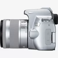 Canon EOS 250D Body, Silver + EF-S 18-55mm f/4-5.6 IS STM Lens Product Left View