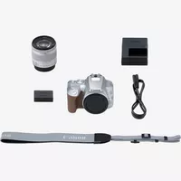 Canon EOS 250D Body, Silver + EF-S 18-55mm f/4-5.6 IS STM Lens Product What's In The Box