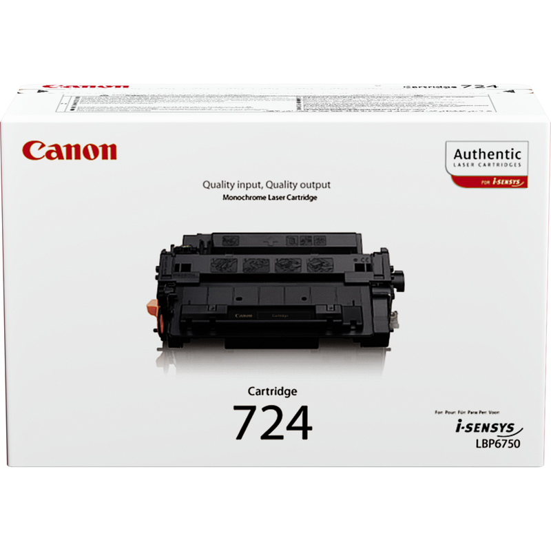 Canon 724 Toner Cartridge Product Packaging Front View
