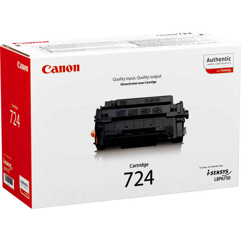 Canon 724 Toner Cartridge Product Packaging Left View