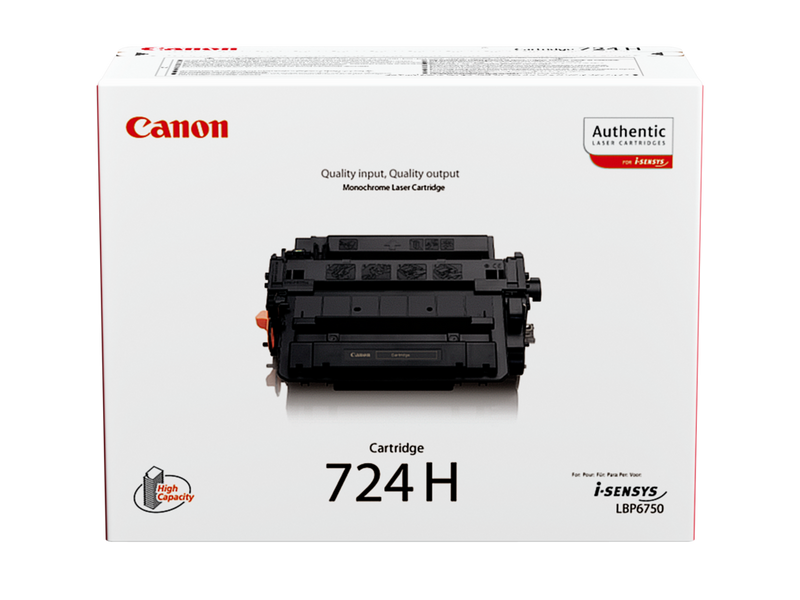 Canon 724H High Yield Toner Cartridge Product Packaging Front View