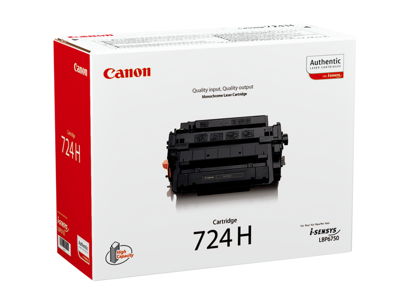 Canon 724H High Yield Toner Cartridge Product Packaging Left View