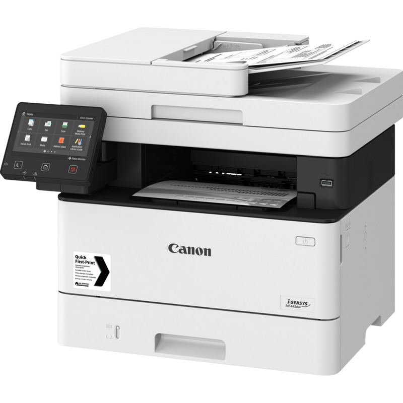 Canon i-SENSYS MF445dw Multifunctional Mono Laser Printer Product Top Right View
