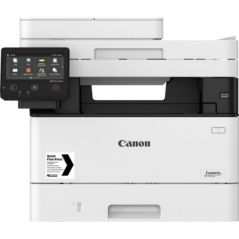 Canon i-SENSYS MF443dw Multifunctional Mono Laser Printer Product Front View