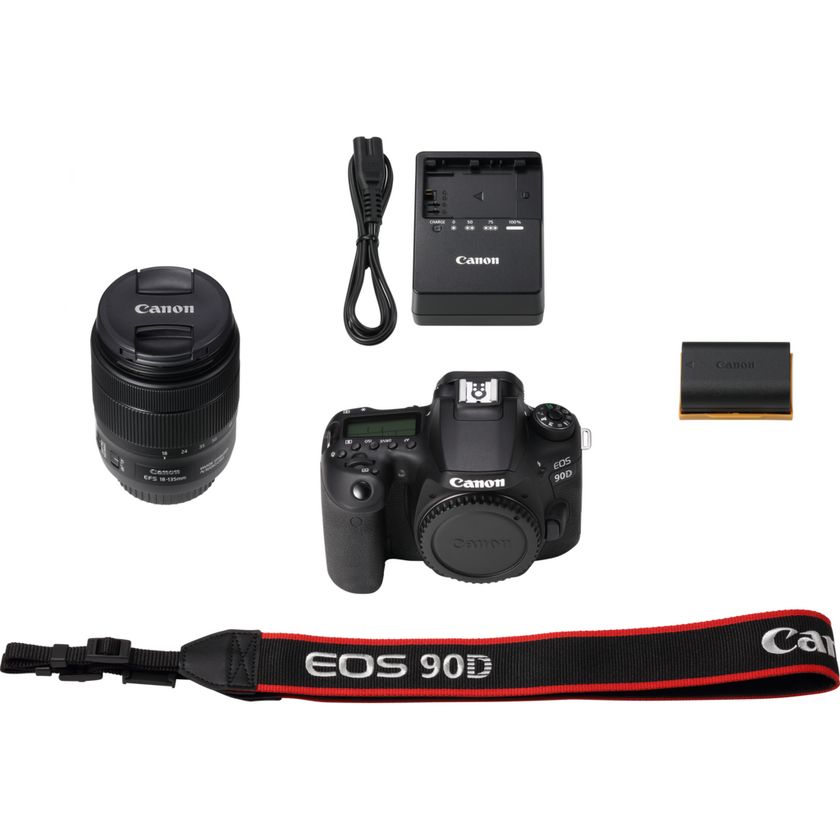 Buy Canon EOS 90D Camera + EF-S18-135mm f/3.5-5.6 IS USM Lens in 