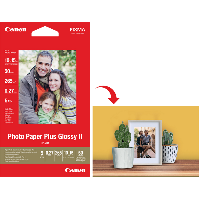 Canon Kreativ-Kit – 3 Papiersorten Produkt Vorderansicht des Glanzpapiers