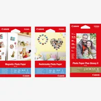 Canon Kreativ-Kit – 3 Papiersorten Produkt Vorderansicht aller Papiersorten