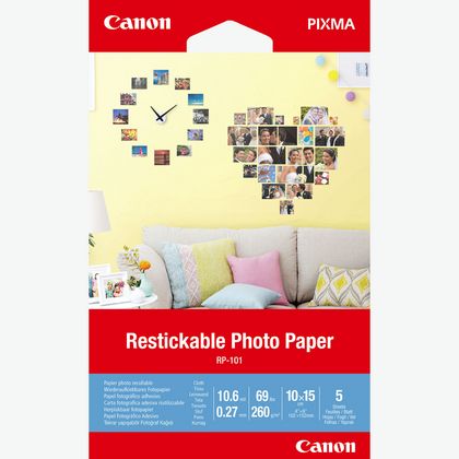 Image of Canon RP-101 Removable Photo Stickers, 4x6", 5 sheets
