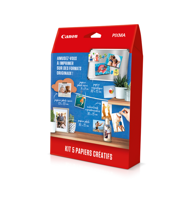 Canon Kreativ-Kit – 5 Papiersorten Produkt Schrägansicht von vorne
