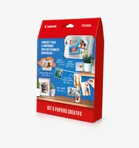 Canon Kreativ-Kit – 5 Papiersorten Produkt Schrägansicht von vorne