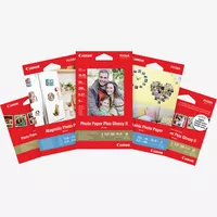 Canon Kreativ-Kit – 5 Papiersorten Produkt Vorderansicht aller Papiersorten