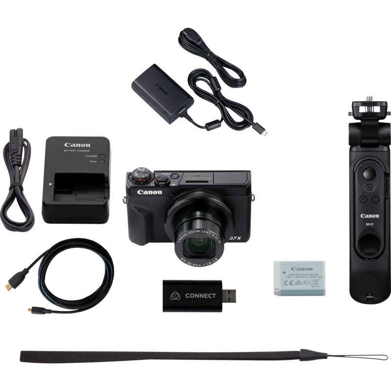Canon PowerShot G7 X Mark III Compact Live Streaming Kit Product what's in the box