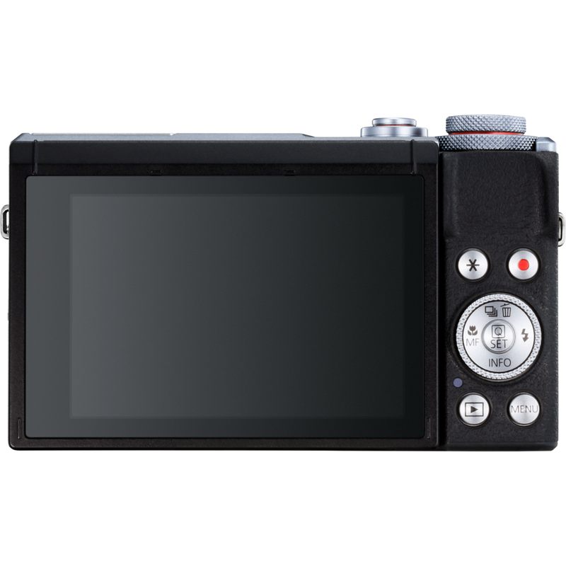 Canon PowerShot G7 X Mark III Compact Camera, Silver + Spare Battery Product Back view