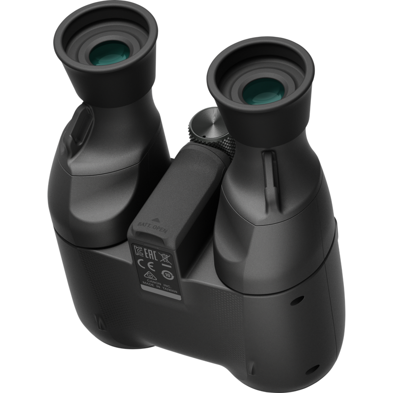 Canon 8x20 IS Binoculars Product Top Right View of Back and Bottom