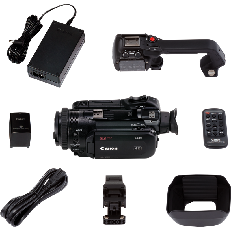 Canon XA55 Camcorder Product What's in the Box Components