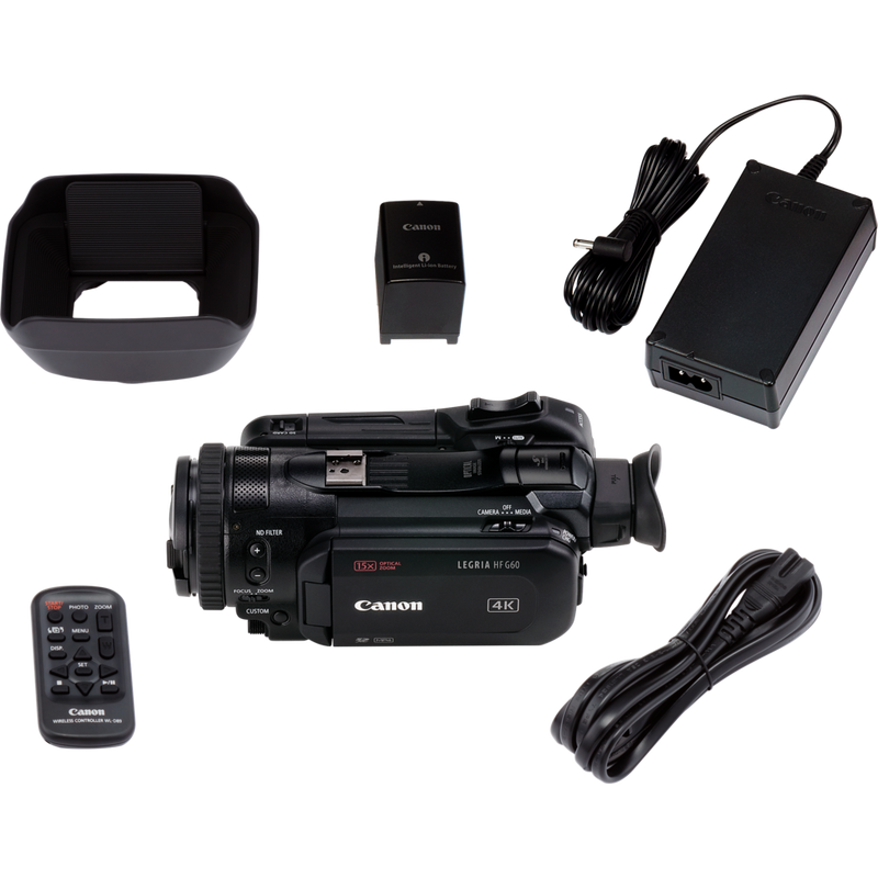 Canon LEGRIA HF G60 Camcorder Product What's in the Box Components