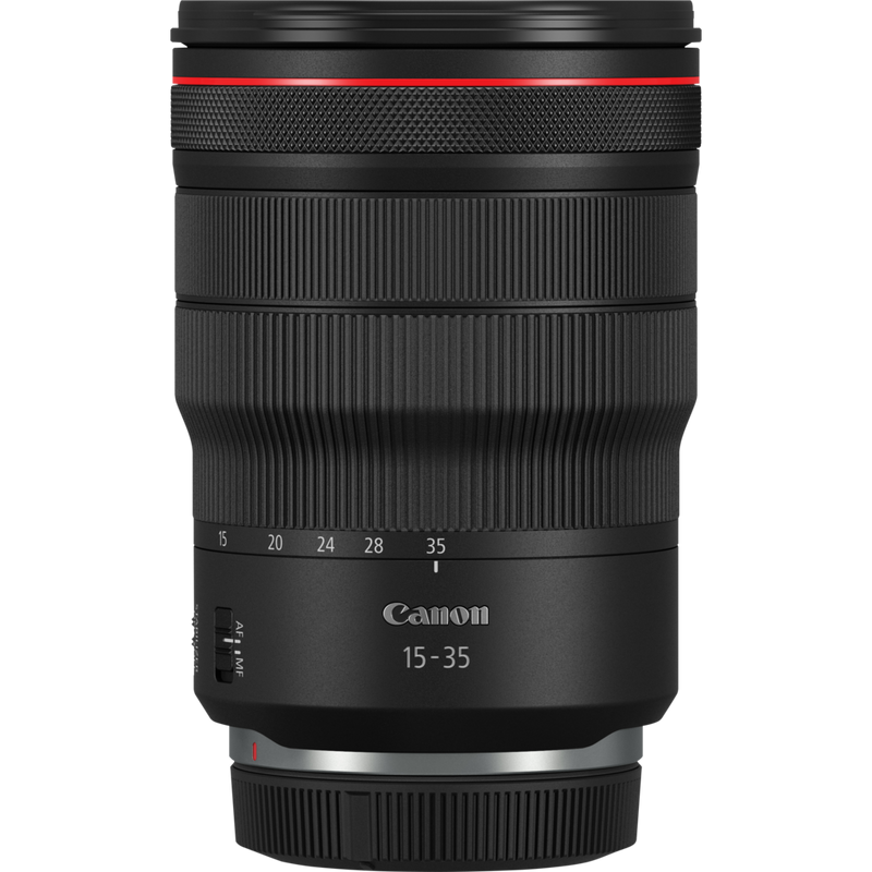 Canon RF 15-35mm F2.8L IS USM Tuote Näkymä edestä pölysuojuksen kanssa