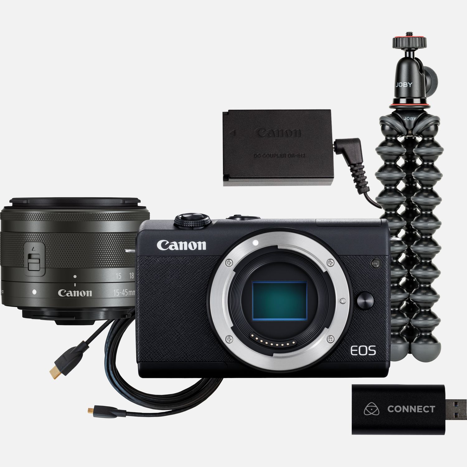 Kit per live streaming con fotocamera EOS M200 e obiettivo intercambiabile Canon