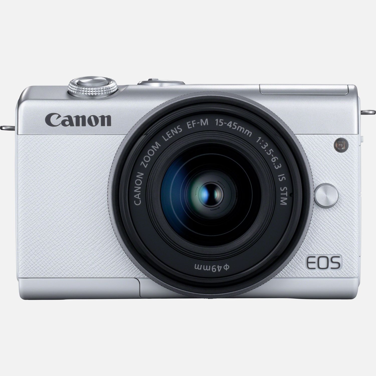 Appareil photo hybride - Boîtier de Caméra Canon EOS M200 blanc + objectif EF-M 15-45mm argent
